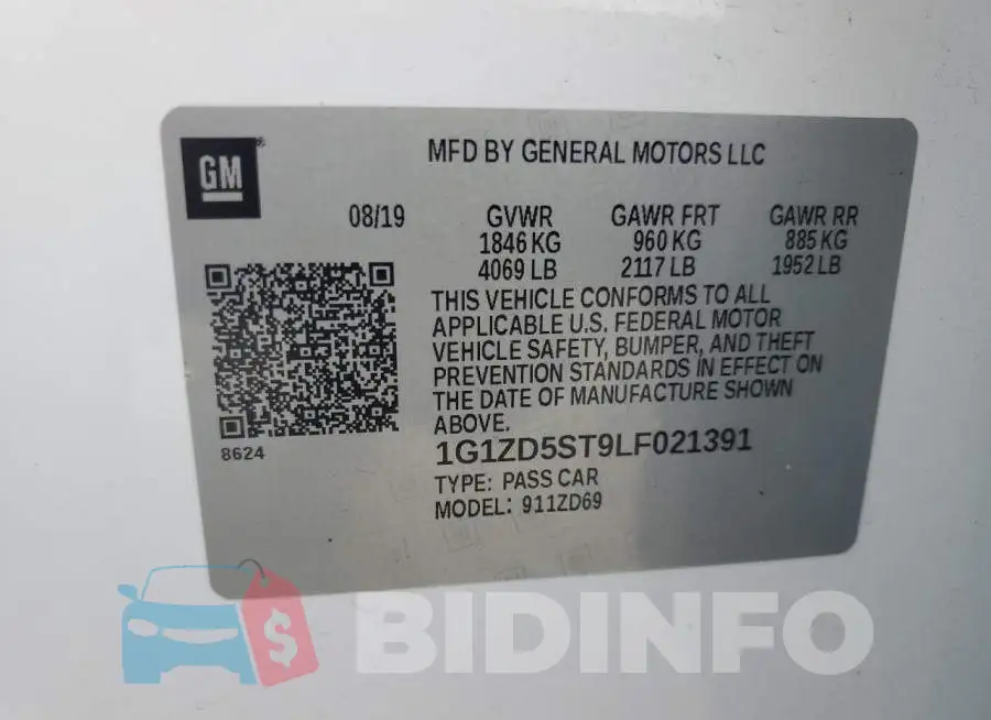 1G1ZD5ST9LF021391 Photo# 12