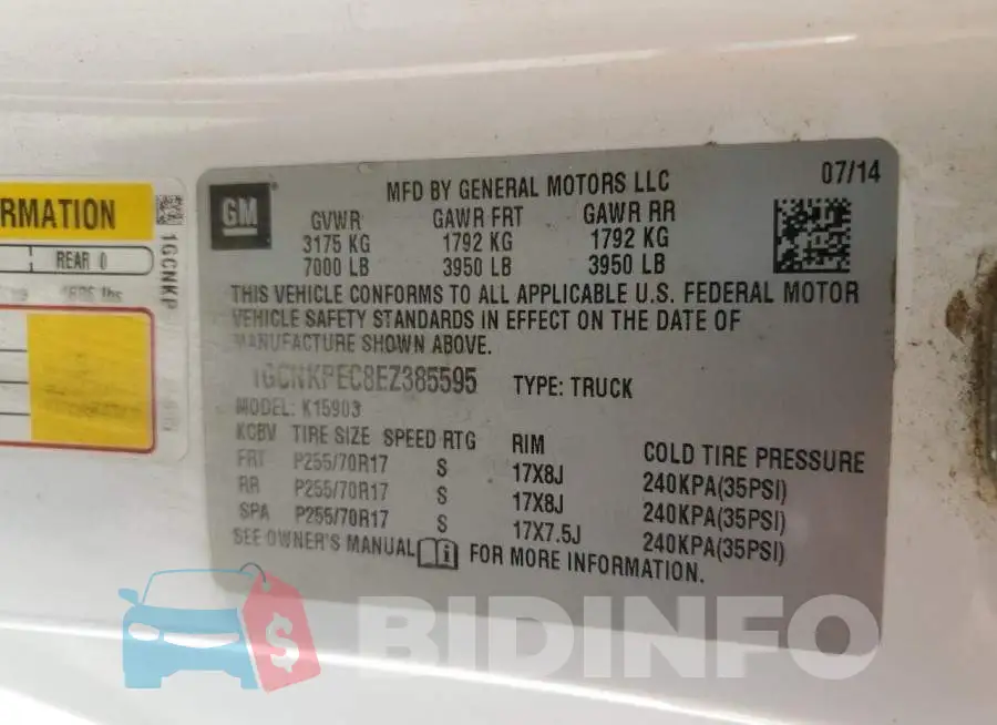 1GCNKPEC8EZ385595 Photo# 12