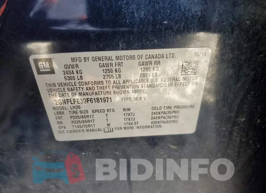 2GNFLFE39F6181971 Photo# 13