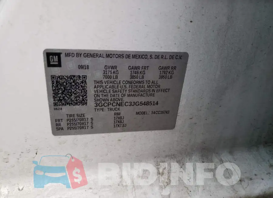 3GCPCNEC3JG548514 Photo# 12