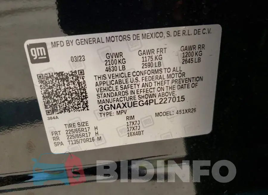 3GNAXUEG4PL227015 Photo# 12