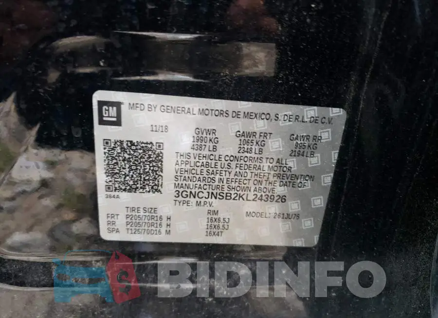 3GNCJNSB2KL243926 Photo# 12