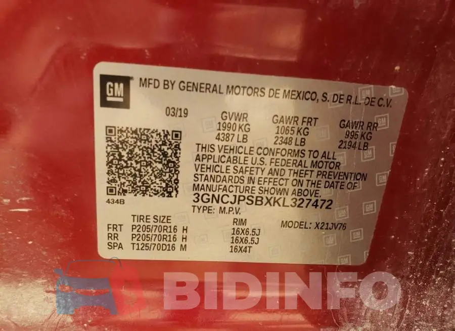 3GNCJPSBXKL327472 Photo# 13