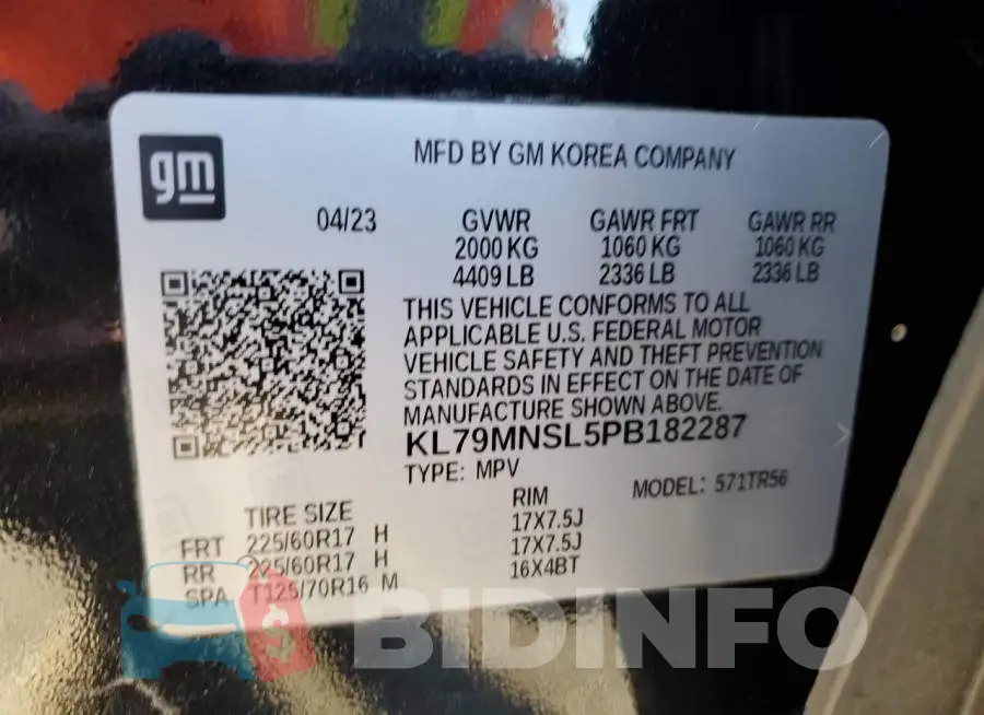 KL79MNSL5PB182287 Photo# 13