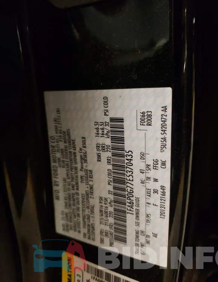 1FA6P0G77E5370435 Photo# 12