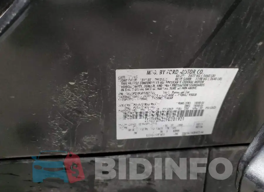1FAHP2H83FG201921 Photo# 13