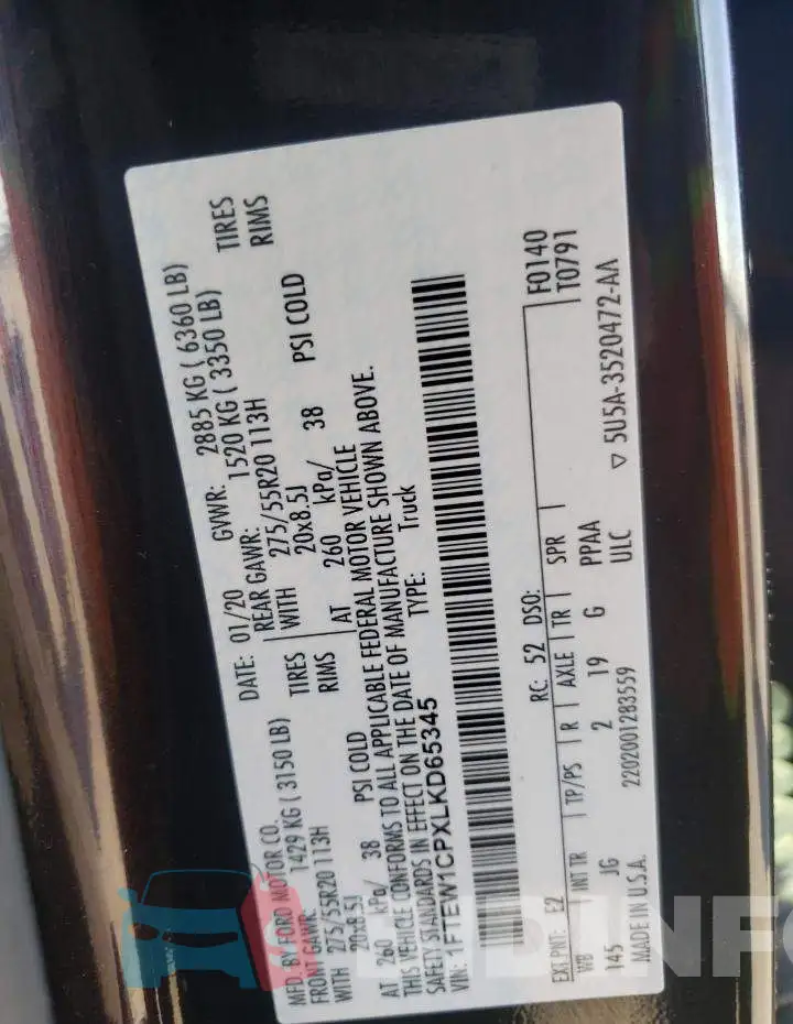 1FTEW1CPXLKD65345 Photo# 12