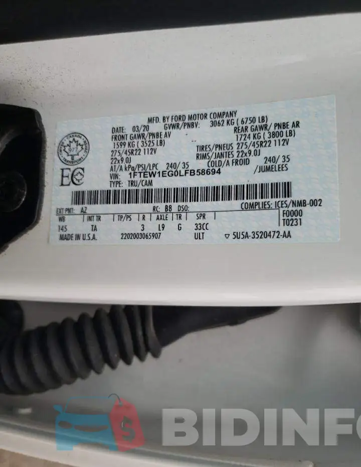 1FTEW1EG0LFB58694 Photo# 12