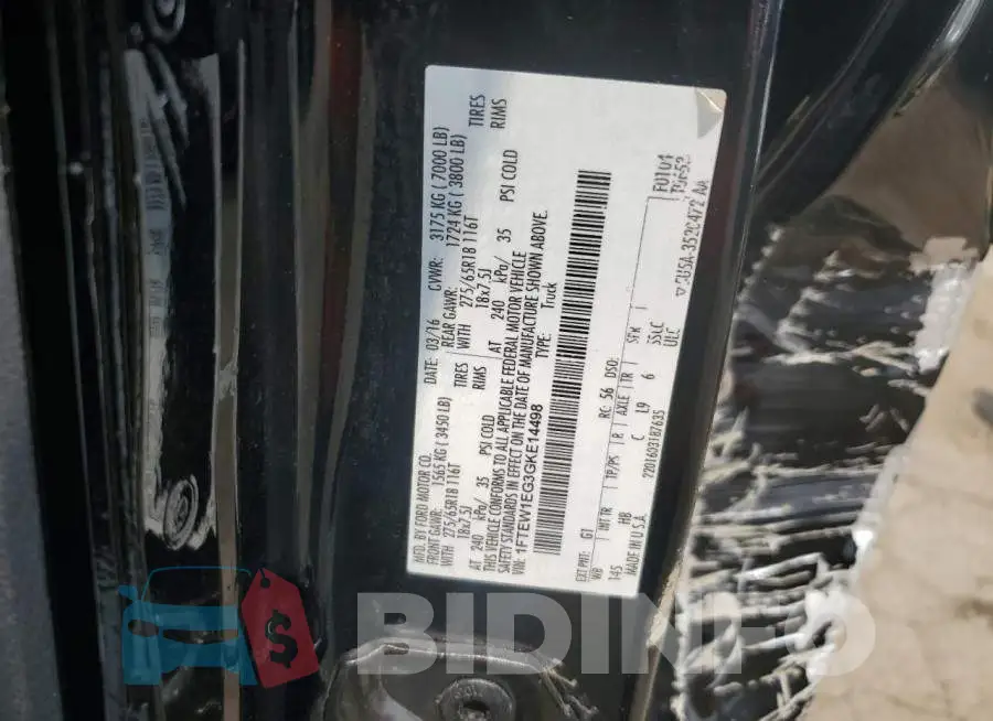 1FTEW1EG3GKE14498 Photo# 12