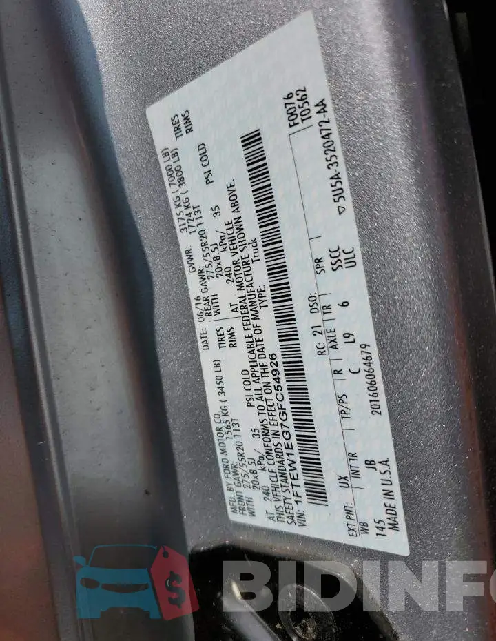 1FTEW1EG7GFC54926 Photo# 12
