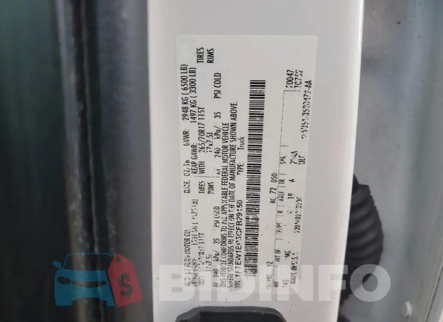 1FTEW1EP5GFB29150 Photo# 12