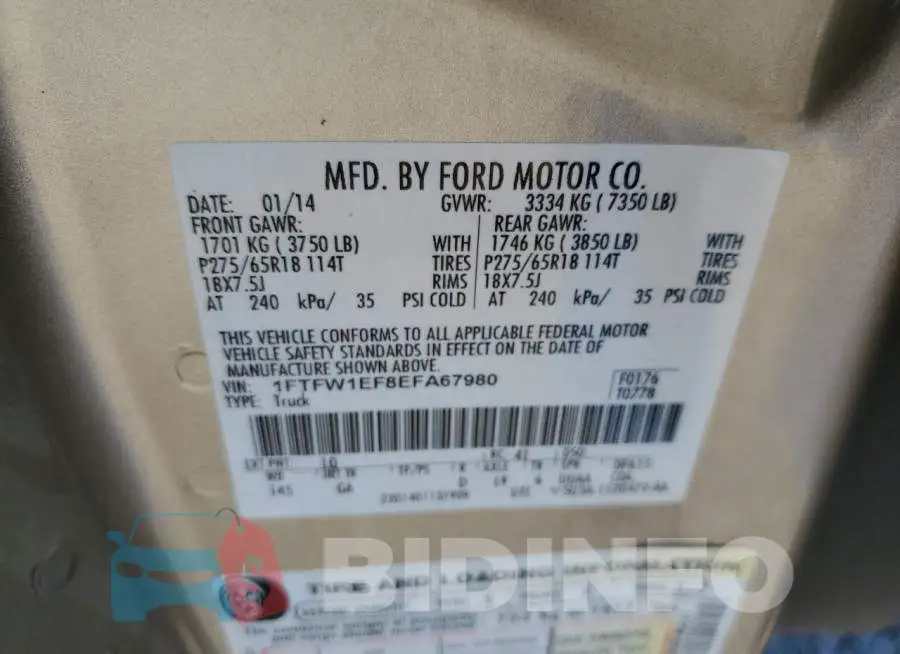 1FTFW1EF8EFA67980 Photo# 12