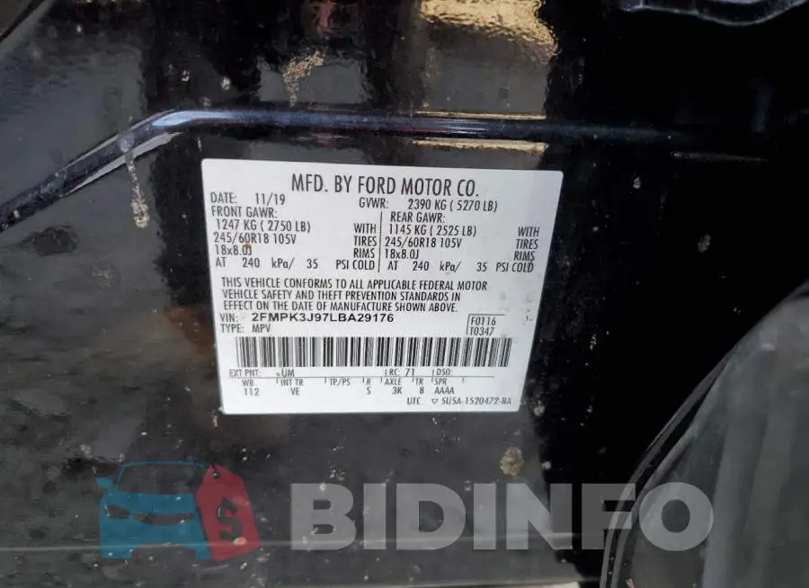 2FMPK3J97LBA29176 Photo# 12