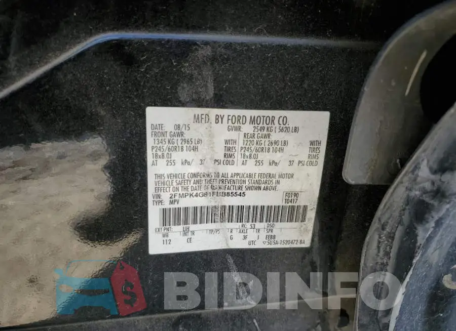 2FMPK4G81FBB85545 Photo# 13