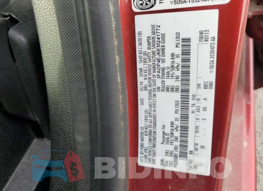 3FADP4EJ6EM241772 Photo# 12