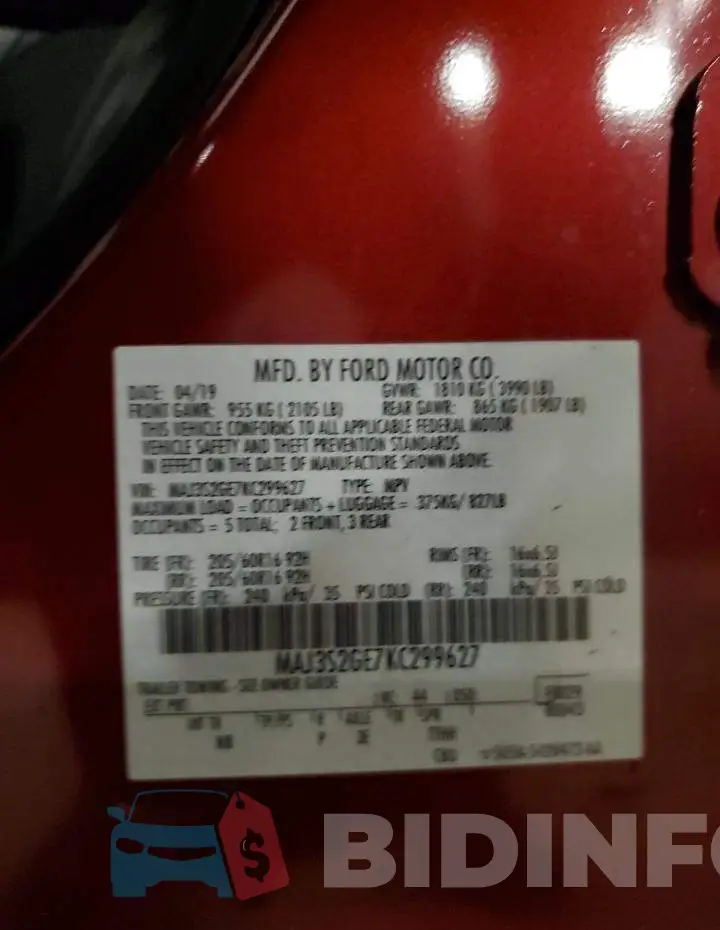 MAJ3S2GE7KC299627 Photo# 12