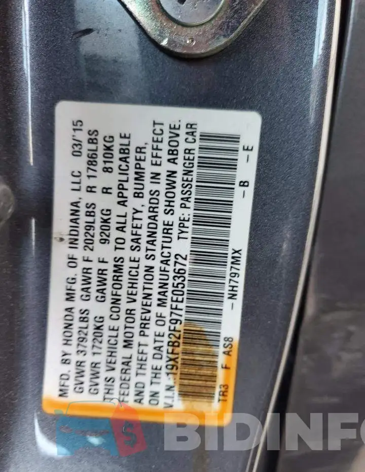 19XFB2F97FE053672 Photo# 13