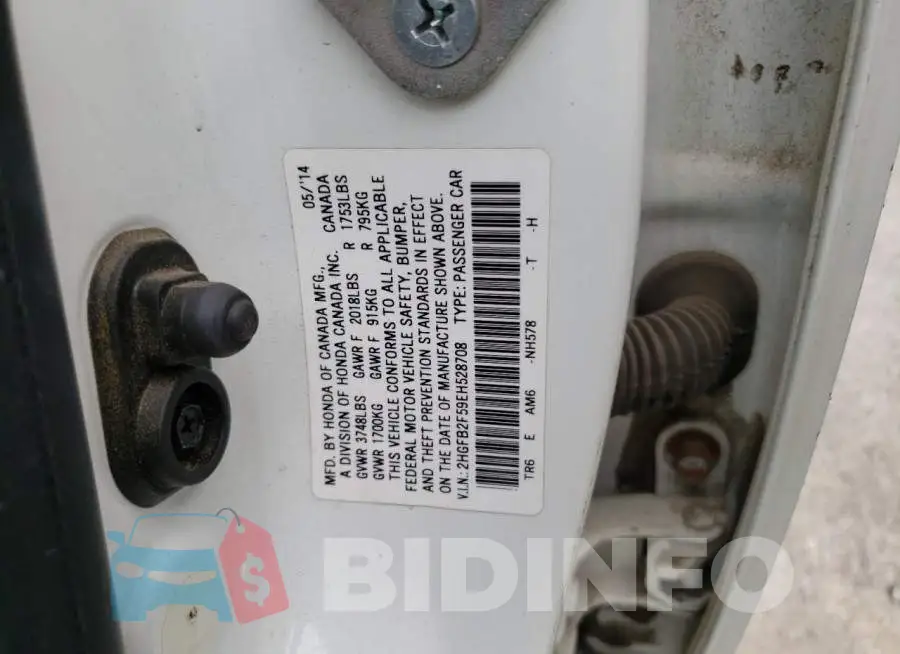 2HGFB2F59EH528708 Photo# 12