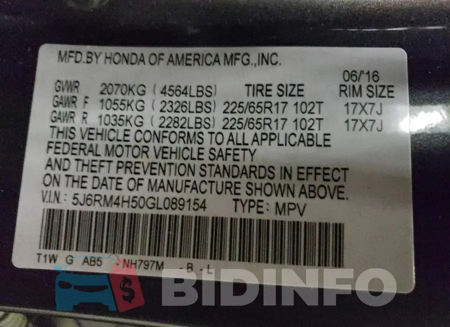 5J6RM4H50GL089154 Photo# 13