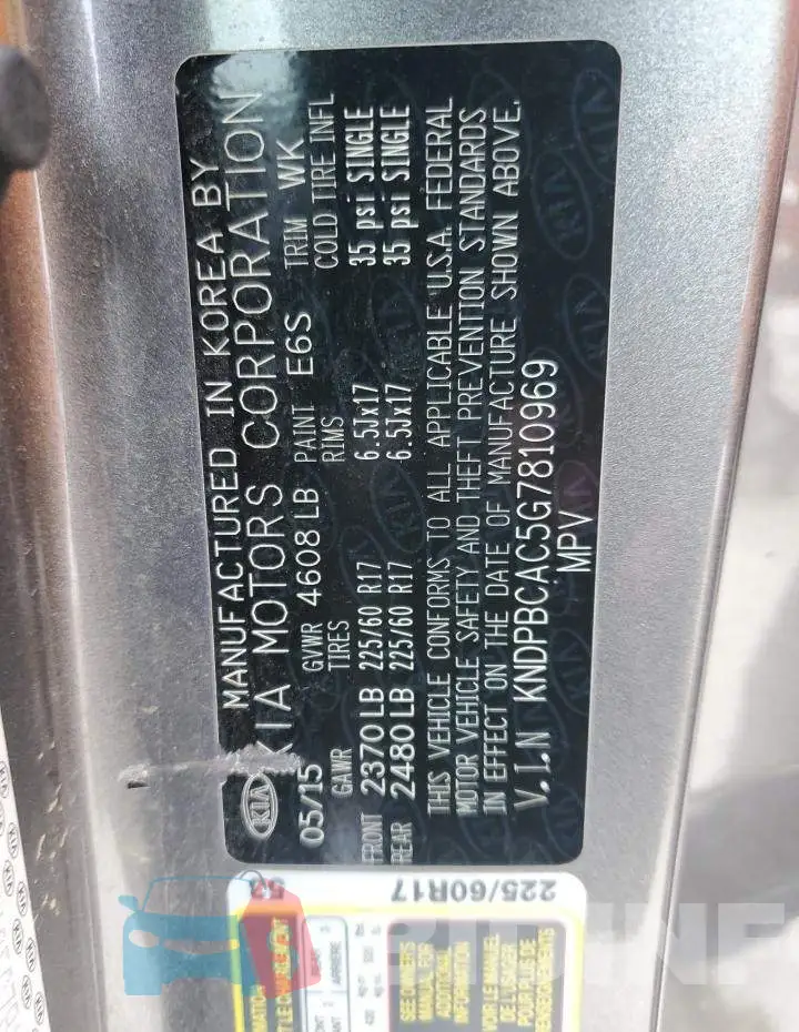 KNDPBCAC5G7810969 Photo# 13