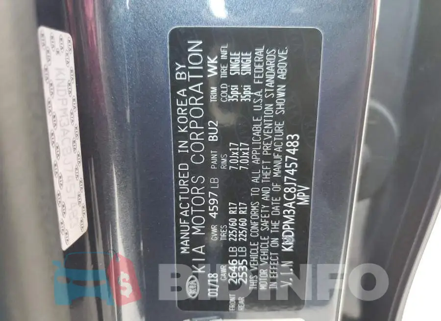 KNDPM3AC8J7457483 Photo# 13