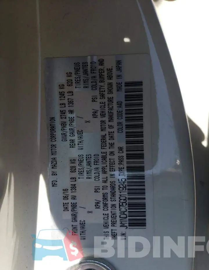 JM1NDAC75G0119245 Photo# 13