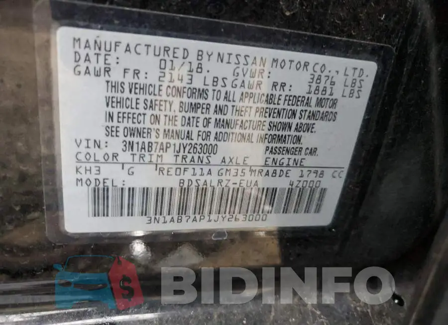 3N1AB7AP1JY263000 Photo# 12
