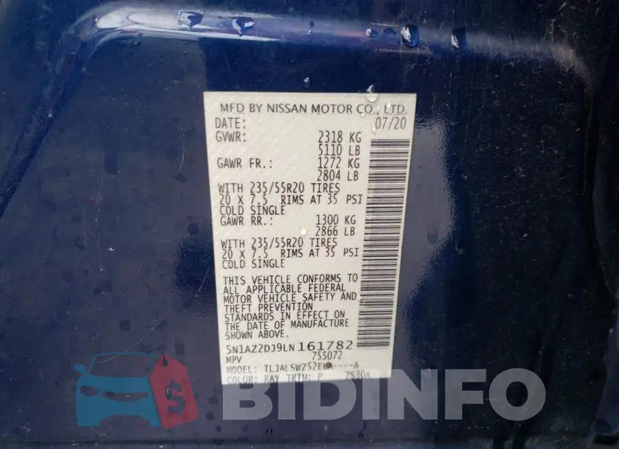 5N1AZ2DJ9LN161782 Photo# 13