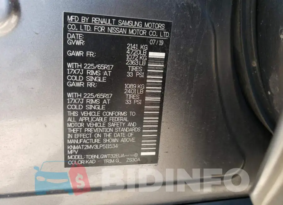 KNMAT2MV3LP511534 Photo# 13
