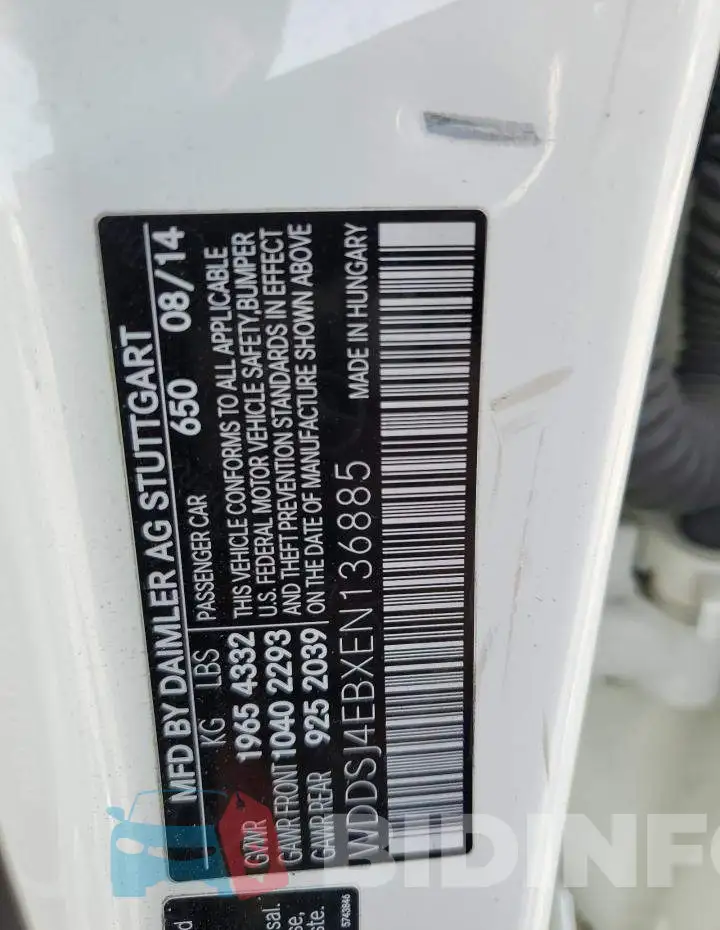 WDDSJ4EBXEN136885 Photo# 12