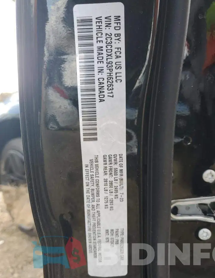 2C3CDXL93PH626317 Photo# 13