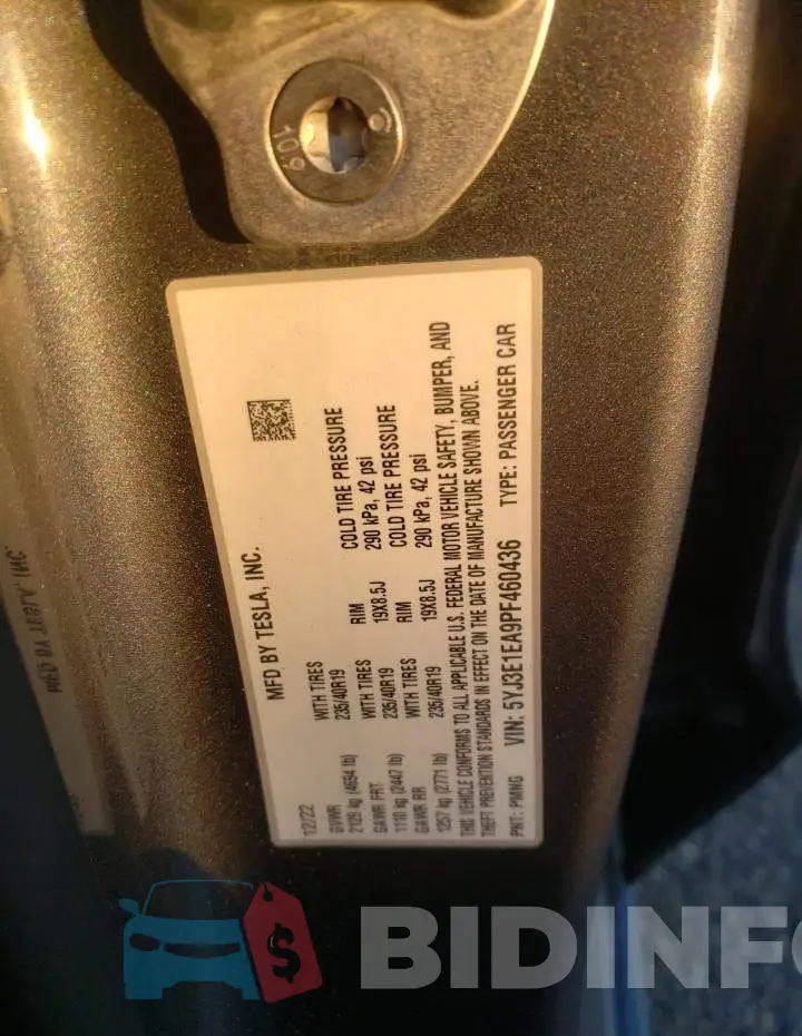 5YJ3E1EA9PF460436 Photo# 12