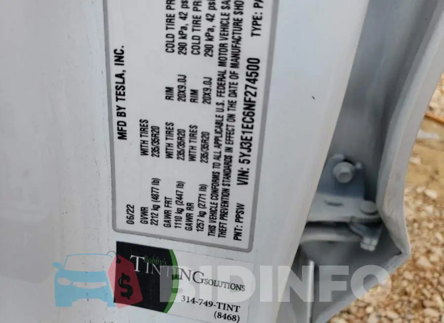 5YJ3E1EC6NF274500 Photo# 12