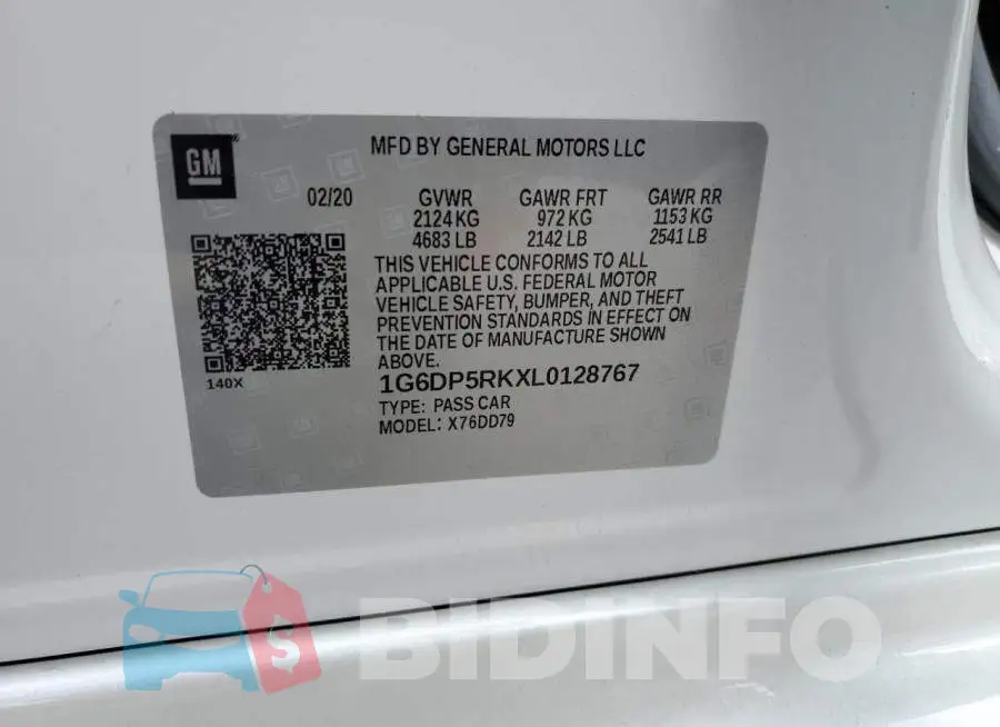 1G6DP5RKXL0128767 Photo# 12