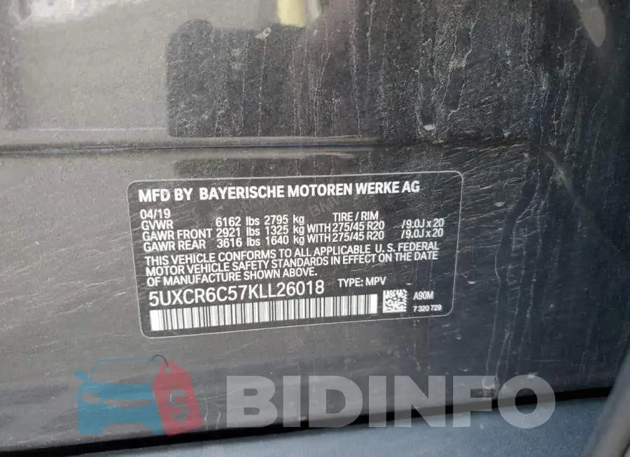 5UXCR6C57KLL26018 Photo# 12