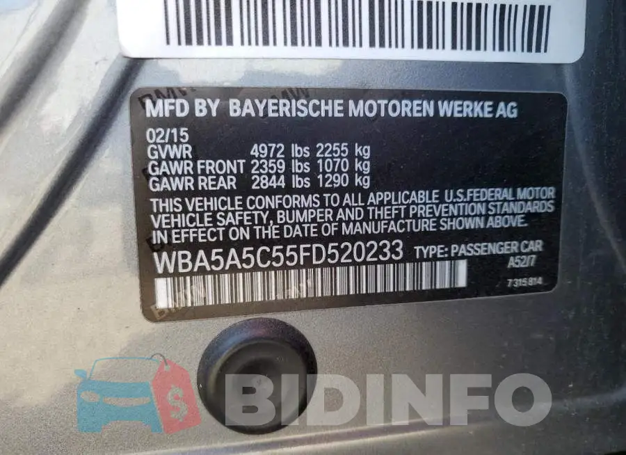 WBA5A5C55FD520233 Photo# 12