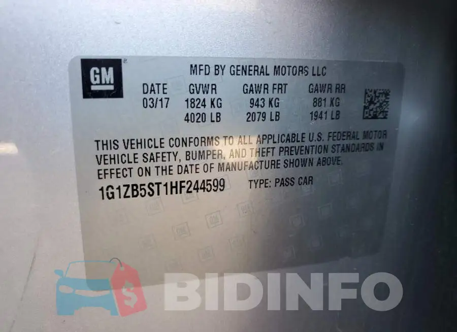 1G1ZB5ST1HF244599 Photo# 12