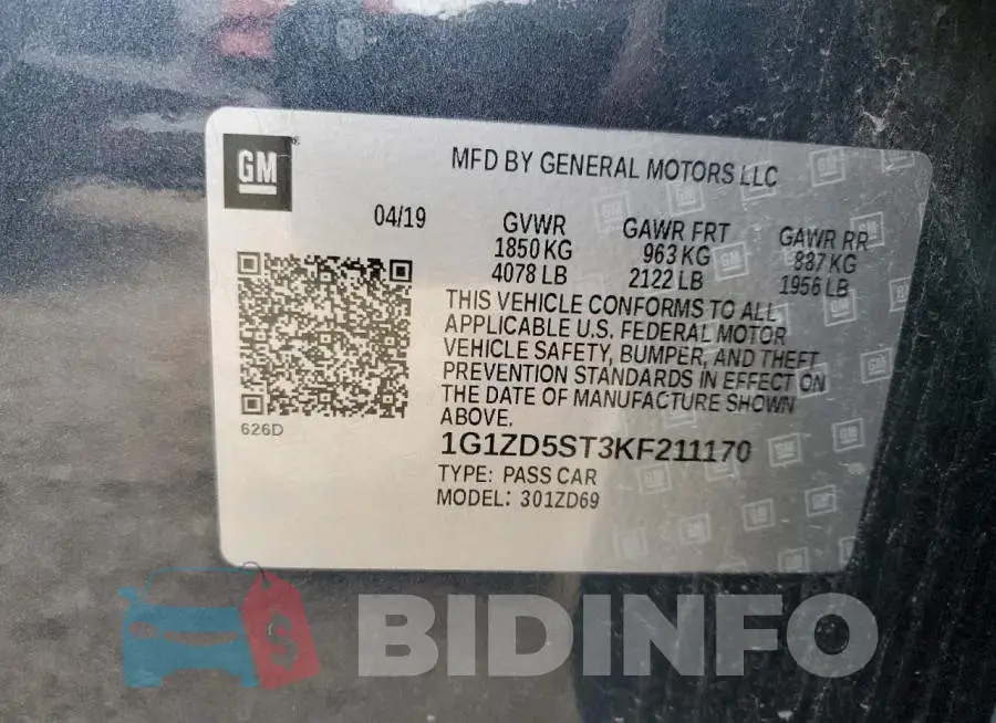 1G1ZD5ST3KF211170 Photo# 12