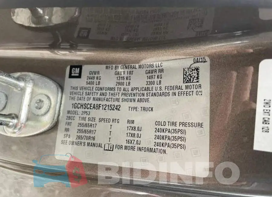 1GCHSCEA8F1215242 Photo# 10