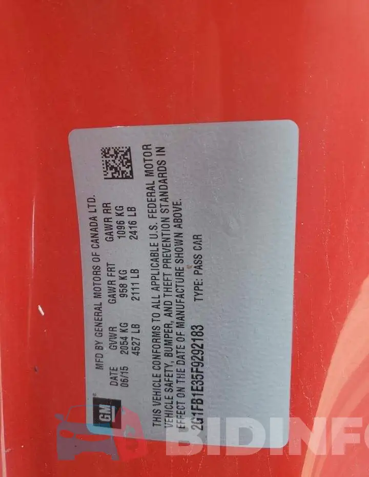 2G1FB1E35F9292183 Photo# 12