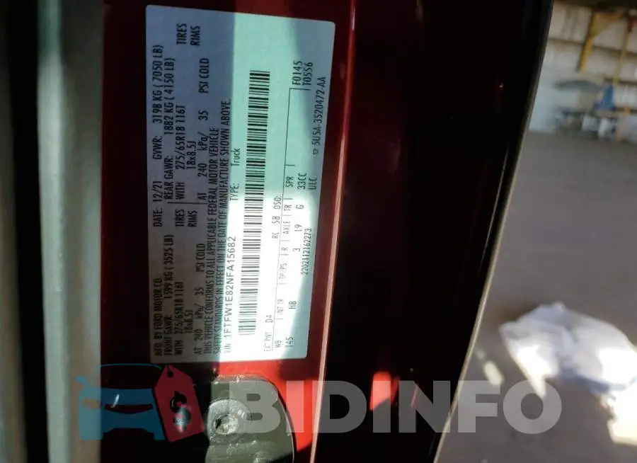 1FTFW1E82NFA15682 Photo# 12