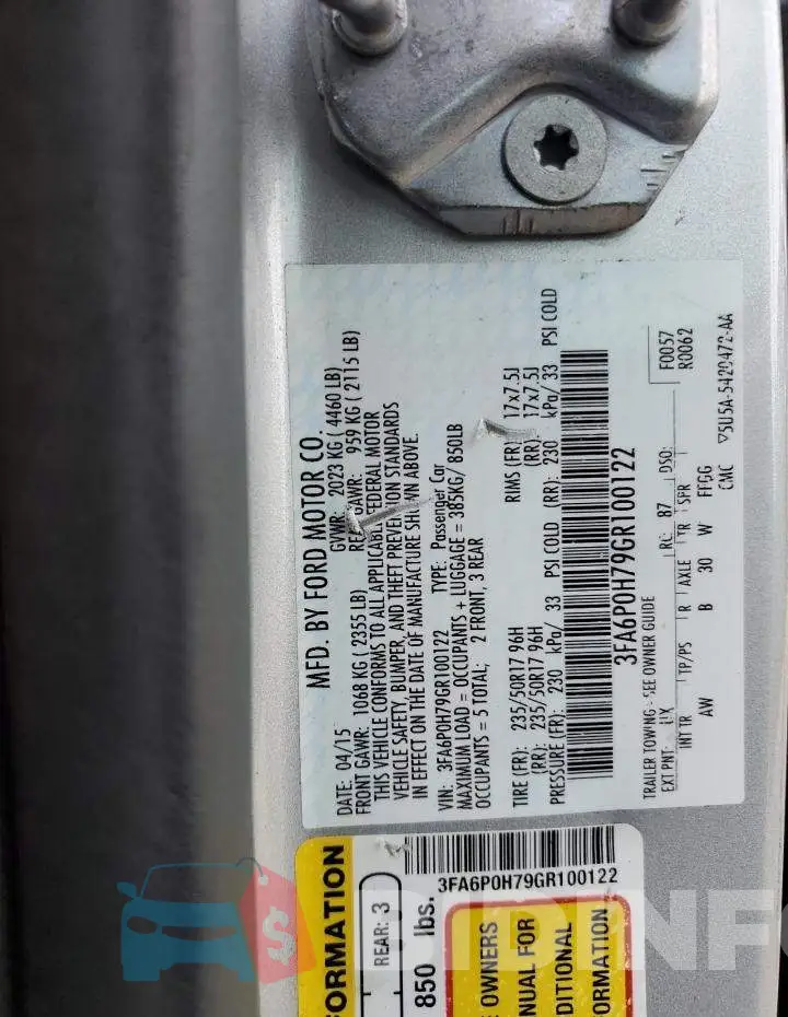 3FA6P0H79GR100122 Photo# 13