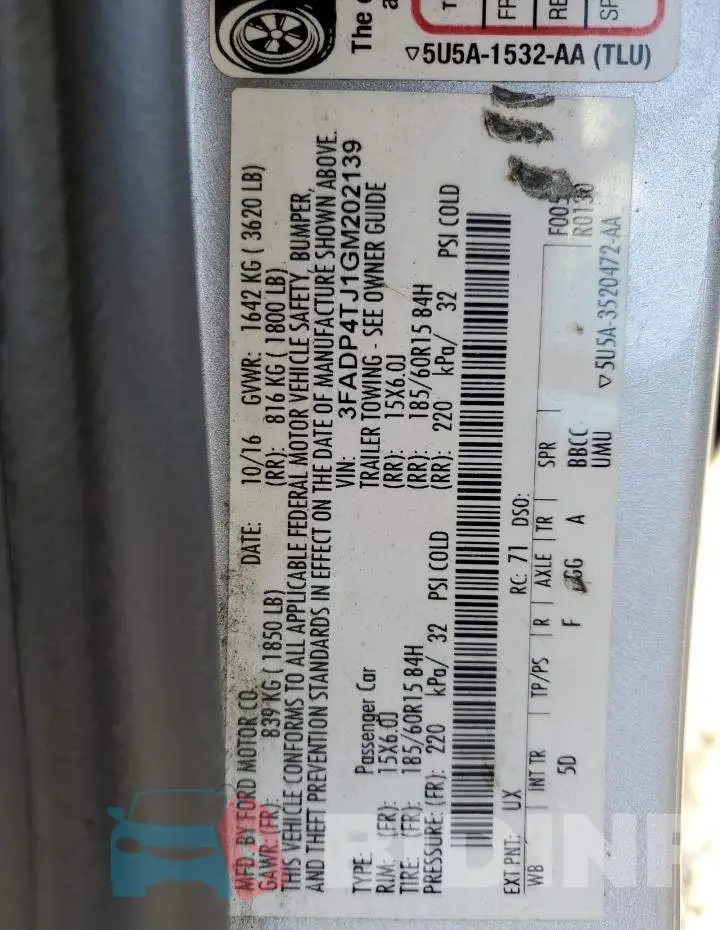 3FADP4TJ1GM202139 Photo# 12