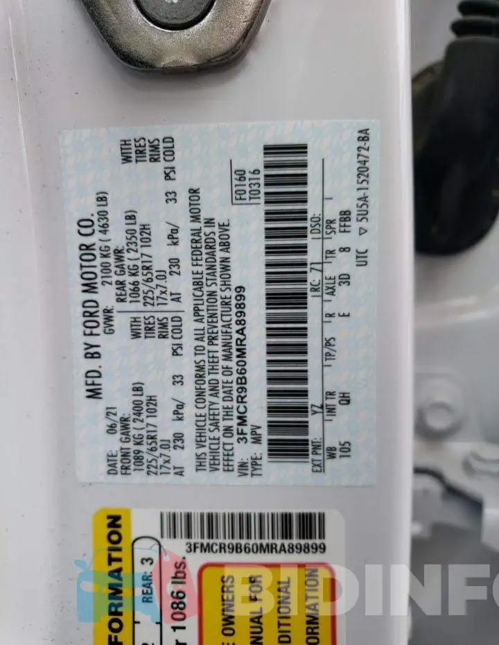 3FMCR9B60MRA89899 Photo# 13