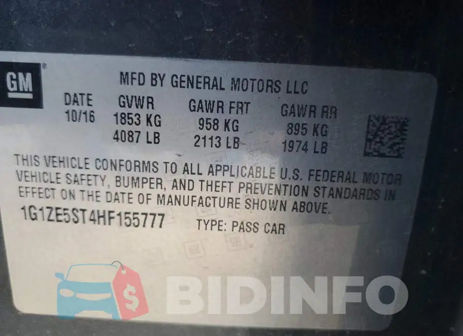 1G1ZE5ST4HF155777 Photo# 13