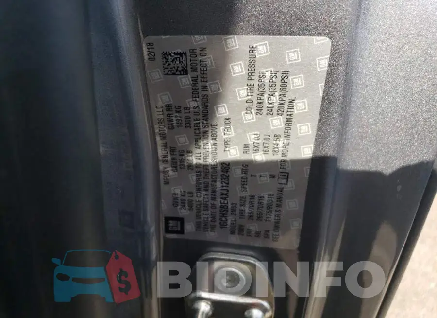1GCHSBEAXJ1232482 Photo# 12