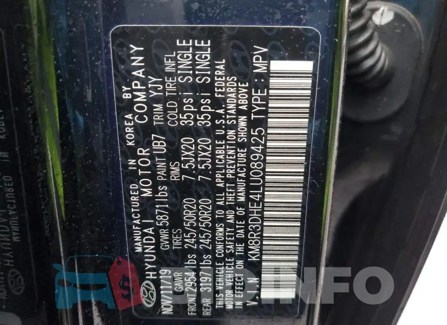 KM8R3DHE4LU089425 Photo# 13