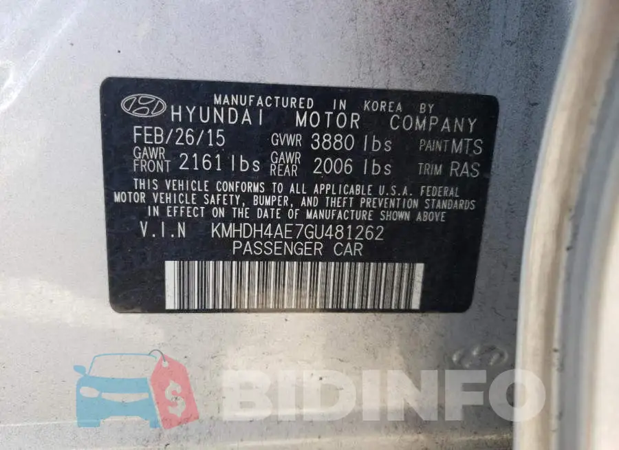KMHDH4AE7GU481262 Photo# 12
