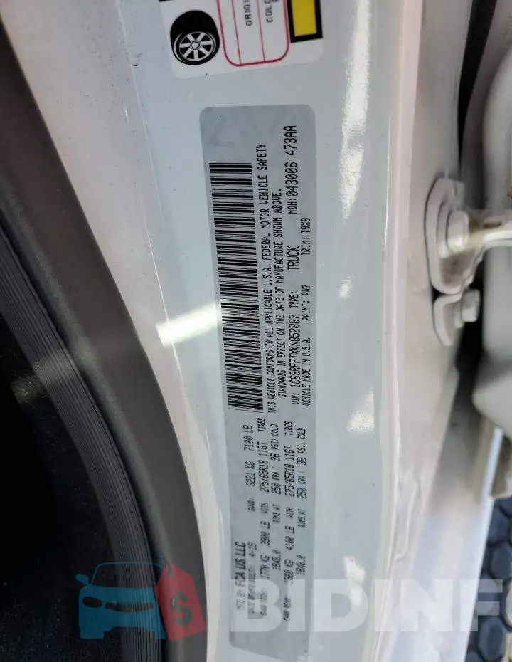 1C6SRFFTXKN852887 Photo# 12