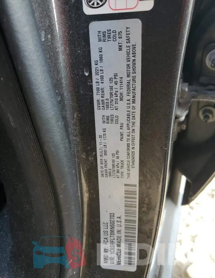 1C6SRFLT8MN602703 Photo# 12